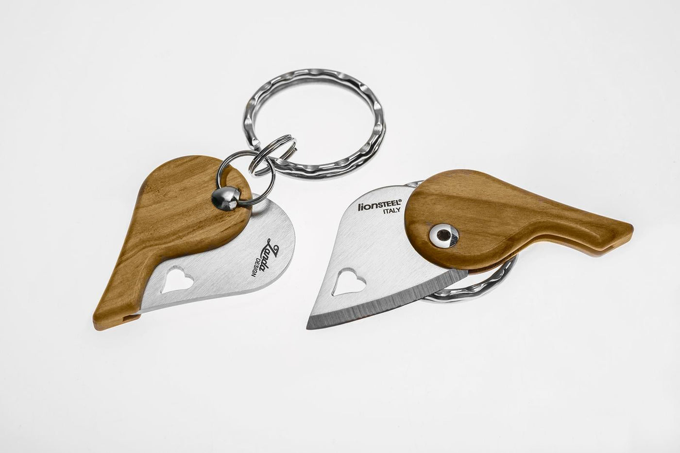 LionSteel LionBeat Folding Keychain Knife Santos Wood (1.125" Satin) - timberknives.com
