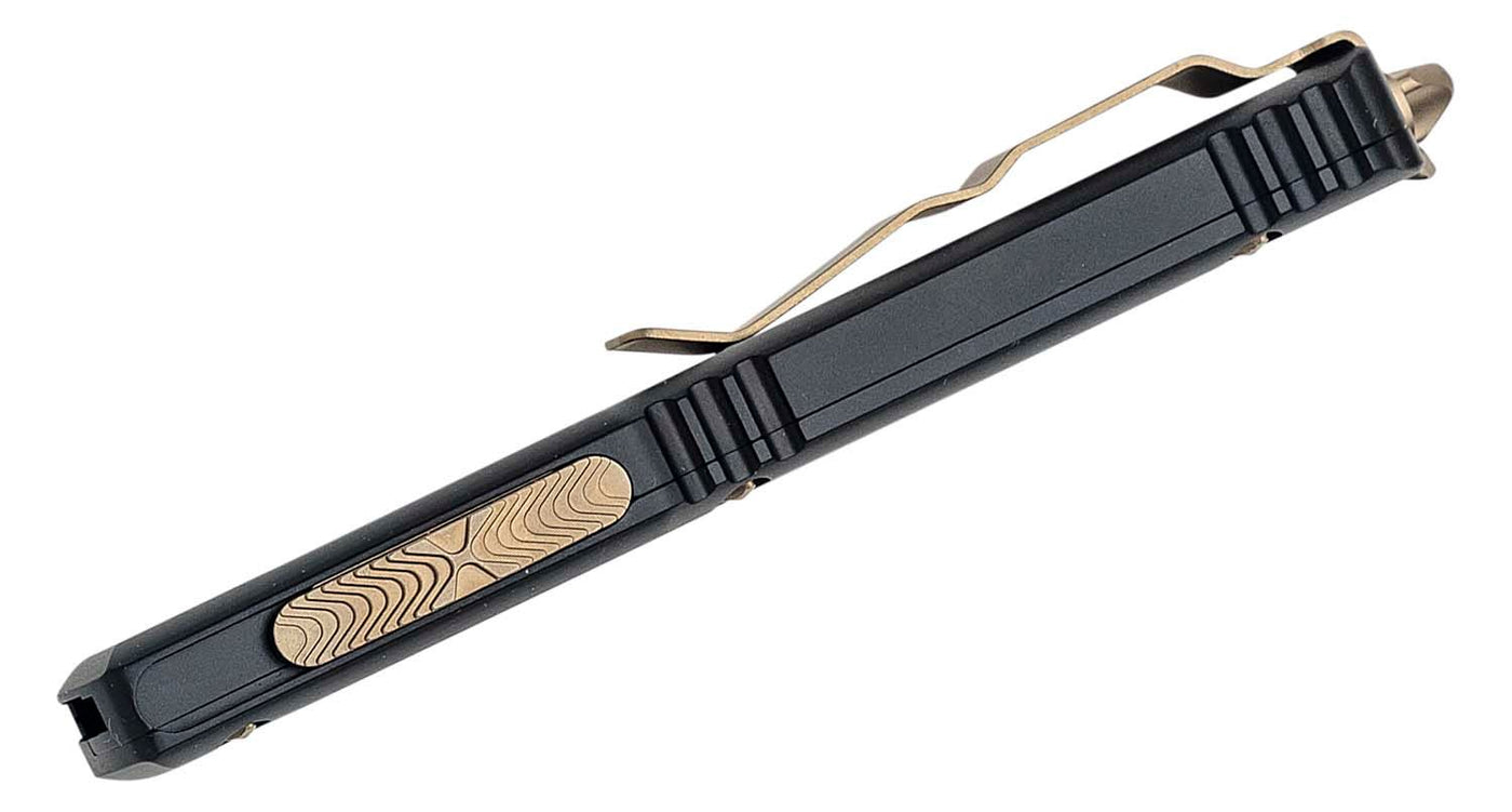 Microtech 119 - 13S Signature Series Ultratech AUTO OTF 3.46" Bronze DLC Two - Tone Hellhound Tanto Blade, Aluminum Handles - timberknives.com