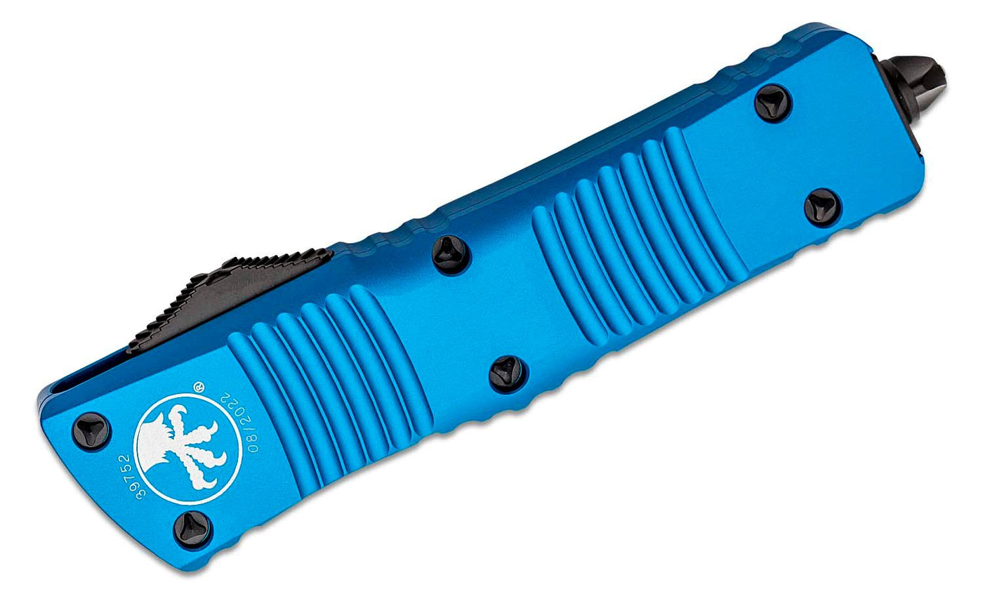 Microtech 142 - 1BL Combat Troodon D/E Black Standard & Blue - timberknives.com