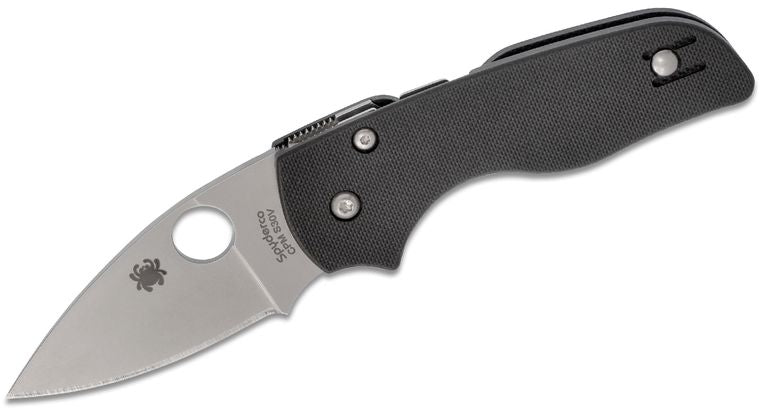 Spyderco Lil' Native G - 10 Slipit Knife Black (2.5" Satin) - Model C230NLG - timberknives.com