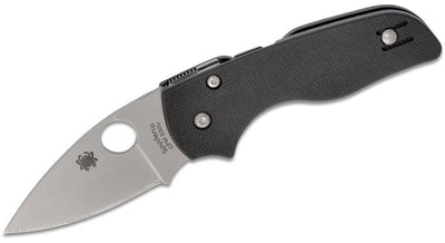 Spyderco Lil' Native G - 10 Slipit Knife Black (2.5" Satin) - Model C230NLG - timberknives.com
