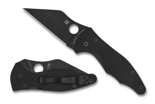Spyderco Yojimbo 2 Black/Black Blade Compression Lock Folding Knife Black G - 10 (3.2" Black) - Model C85GBBK2 - timberknives.com