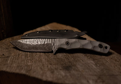 Stroup Knives - Model GP2 Fixed Blade (Handle: G10 Gray) - timberknives.com