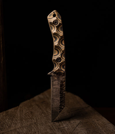 Stroup Knives - Model TU3 Fixed Blade (Handle: G10 Camo) - timberknives.com
