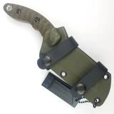 TOPS Knives Sheep Creek Fixed Blade Knife Green/Tan Micarta (3.75" Black) - timberknives.com