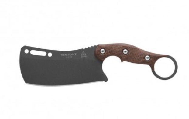 TOPS Knives Tidal Force Fixed Blade Cleaver (Black) - timberknives.com