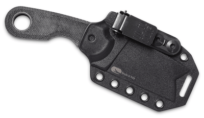 Viper Knives Berus 1 Fixed Blade Knife 2.64" M390 Stonewashed Drop Point Blade, Black Canvas Micarta Handles, Kydex Sheath - VT4012CB - timberknives.com