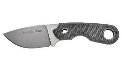 Viper Knives Berus 1 Fixed Blade Knife 2.64" M390 Stonewashed Drop Point Blade, Black Canvas Micarta Handles, Kydex Sheath - VT4012CB