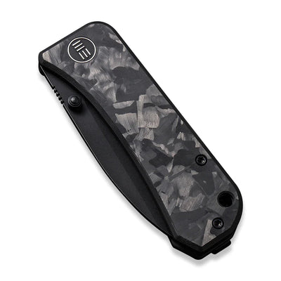WE Knives Banter Liner Lock Folding Knife Marble Carbon Fiber (2.9" Black SW) 2004H - timberknives.com