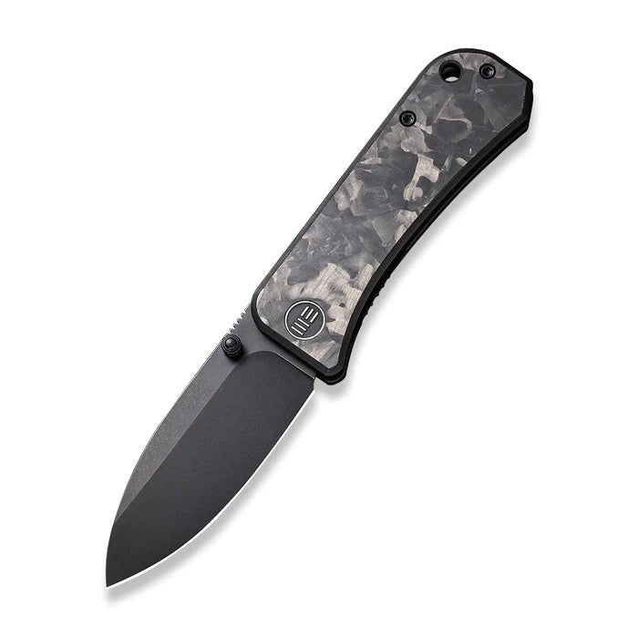 WE Knives Banter Liner Lock Folding Knife Marble Carbon Fiber (2.9" Black SW) 2004H - timberknives.com