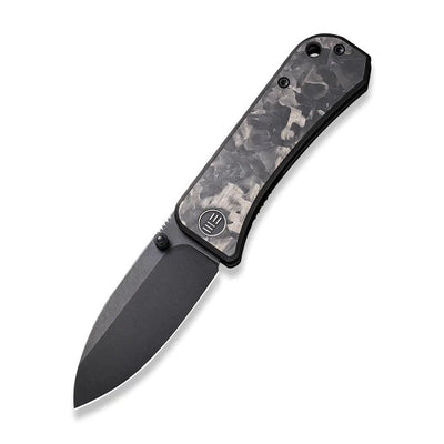WE Knives Banter Liner Lock Folding Knife Marble Carbon Fiber (2.9" Black SW) 2004H - timberknives.com