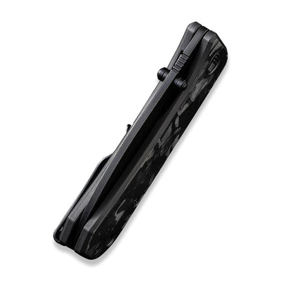 WE Knives Banter Liner Lock Folding Knife Marble Carbon Fiber (2.9" Black SW) 2004H - timberknives.com