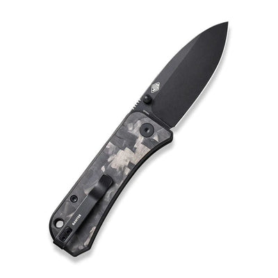 WE Knives Banter Liner Lock Folding Knife Marble Carbon Fiber (2.9" Black SW) 2004H - timberknives.com
