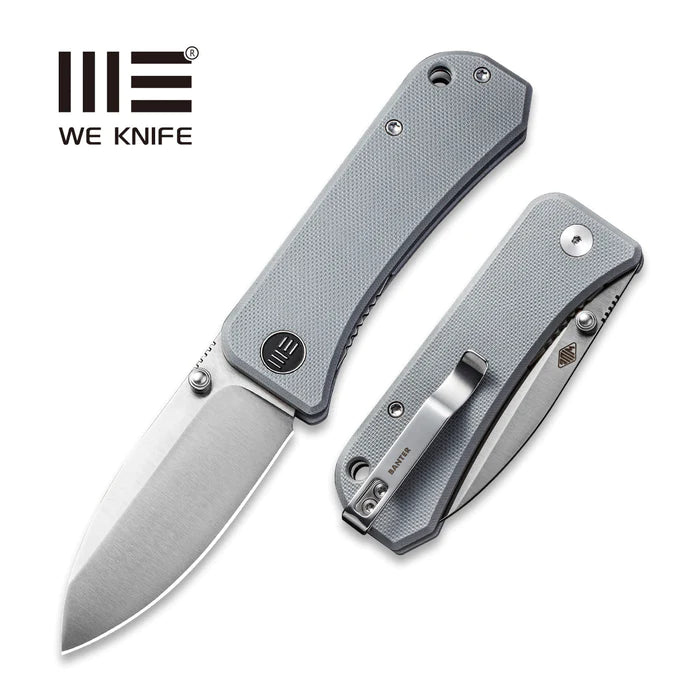 WE KNIVES Banter Thumb Stud Knife Gray G10 Handle (2.9" CPM S35VN Blade) - 2004E - timberknives.com