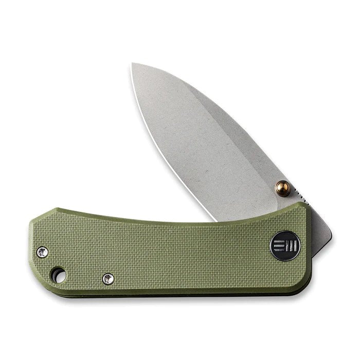 We Knives Banter Thumb Stud Knife Green G10 Handle (2.9" CPM S35VN Blade) - 2004D - timberknives.com