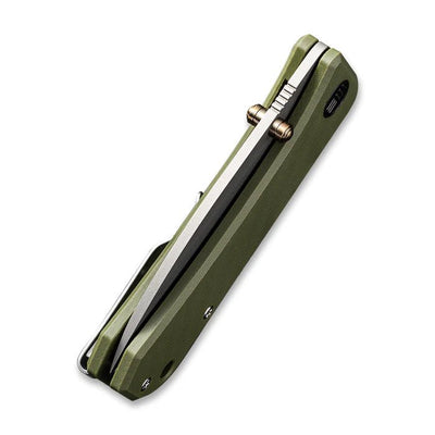 We Knives Banter Thumb Stud Knife Green G10 Handle (2.9" CPM S35VN Blade) - 2004D - timberknives.com