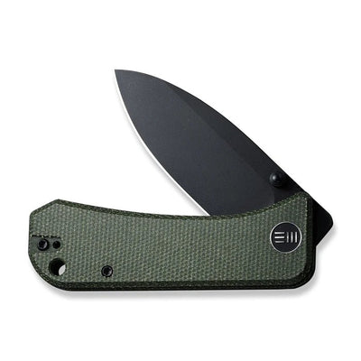 WE KNIVES Banter Thumb Stud Knife Green Micarta Handle (2.9" CPM S35VN) - 2004J - timberknives.com