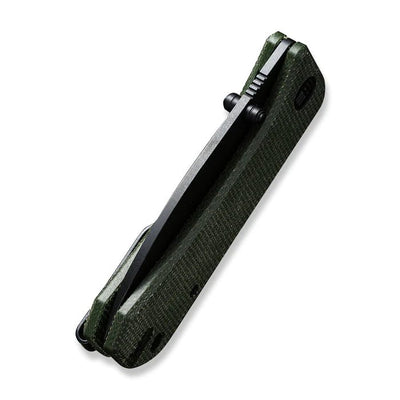 WE KNIVES Banter Thumb Stud Knife Green Micarta Handle (2.9" CPM S35VN) - 2004J - timberknives.com