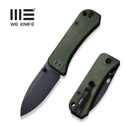 WE KNIVES Banter Thumb Stud Knife Green Micarta Handle (2.9" CPM S35VN) - 2004J - timberknives.com