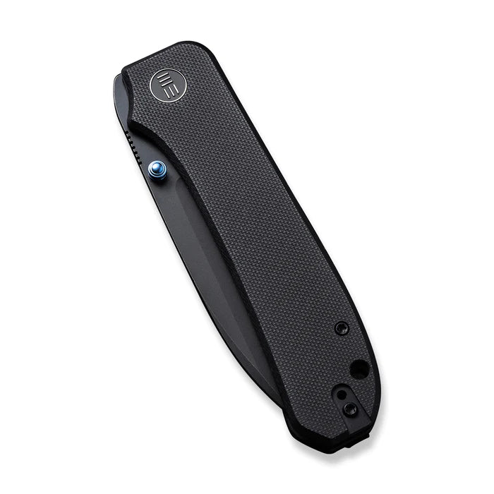 WE KNIVES Big Banter Thumb Stud Knife Black G10 Handle (3.69" Black Stonewashed CPM 20CV) WE21045 - 1 - timberknives.com