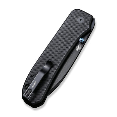 WE KNIVES Big Banter Thumb Stud Knife Black G10 Handle (3.69" Black Stonewashed CPM 20CV) WE21045 - 1 - timberknives.com