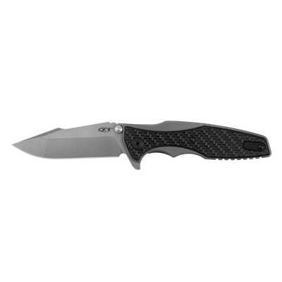 Zero Tolerance 0393GLCF Hinderer Frame Lock Folding Knife Glow Carbon Fiber F (3.5" Working) ZT - Model 0393GLCF - timberknives.com